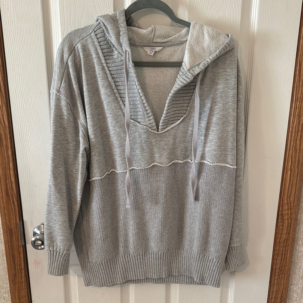 Gray Hooded Women's Sweater